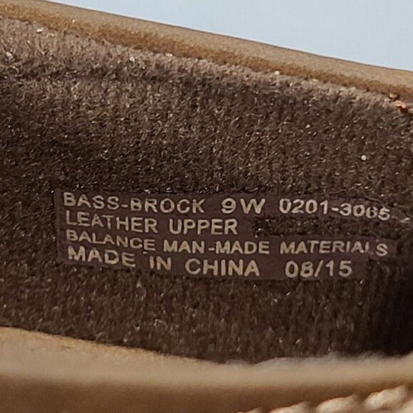 Bass Brock Side Zip Brown Leather Loafers Womens Size 9W 0201-3065 NWOB 2015 - Picture 9 of 9